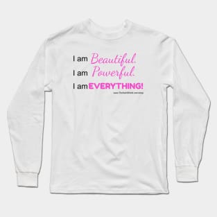 The Swirl World - Beautiful. Powerful. EVERYTHING! (Pink & Black) Long Sleeve T-Shirt